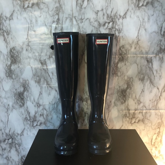 Hunter Shoes - Hunter NAVY Blue Tall Rain Boots